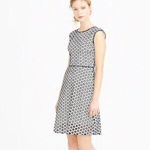 J Crew Women's Punch Out Eyelet Dress Black & White, size 4